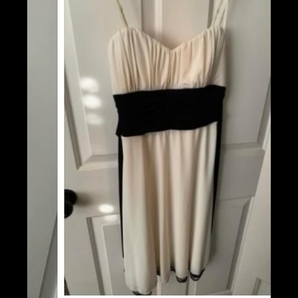 White and black dress